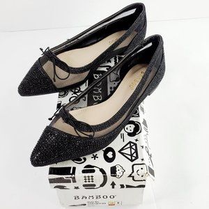 Bamboo Justify-03 Womens Black Pointed Toe